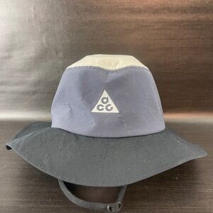Nike ACG Bucket Hat Unisex M/L Grey Black Colorblock Outdoor Sun Shade Hat